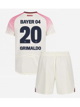 Bayer Leverkusen Alejandro Grimaldo #20 Replika Borta Kläder Barn 2025-26 Kortärmad (+ byxor)